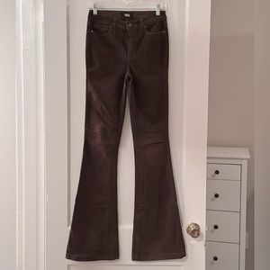 Paige High-Rise Bell Canyon Chocolate Brown Flare Corduroys